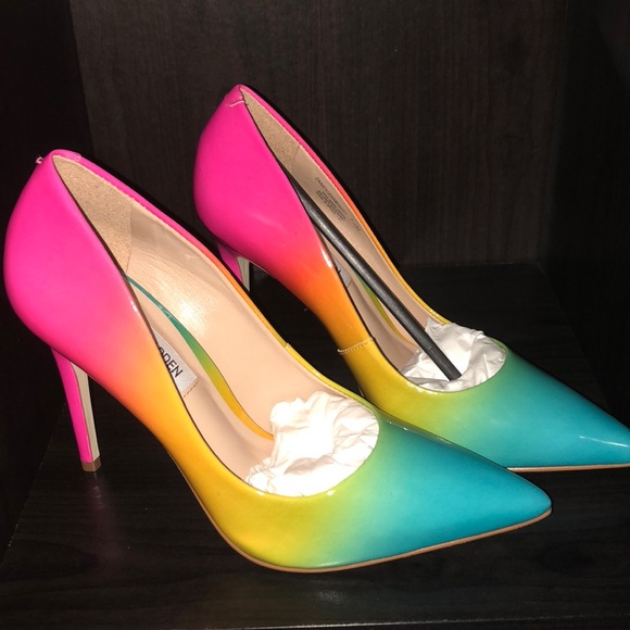 steve madden zaney rainbow pumps size 10